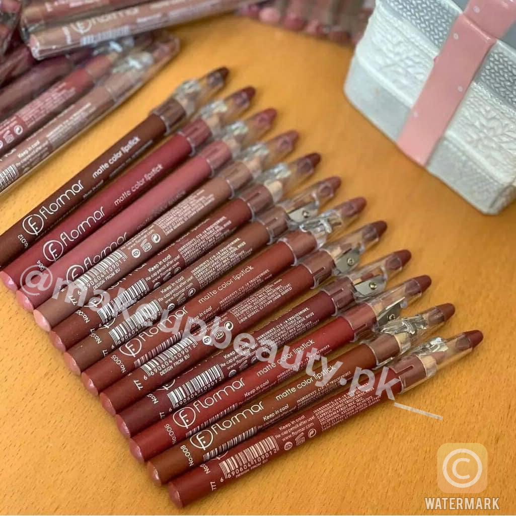 Flormar colorful nude lip pencils pack of 12