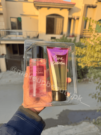 Victoria’s Secret Pure Seduction 2 in 1 Mist Plus Perfumed Fragrance Lotion Gift set.