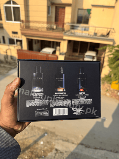 Sauvage dior 3 in 1 Perfume Gift Box 30 ML EACH BOTTLE