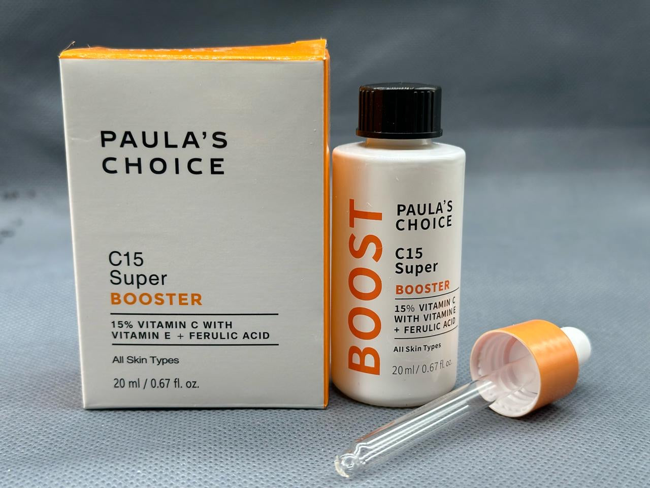 Paula choice Vitamin C C15 super Booster and powerful than a serum.