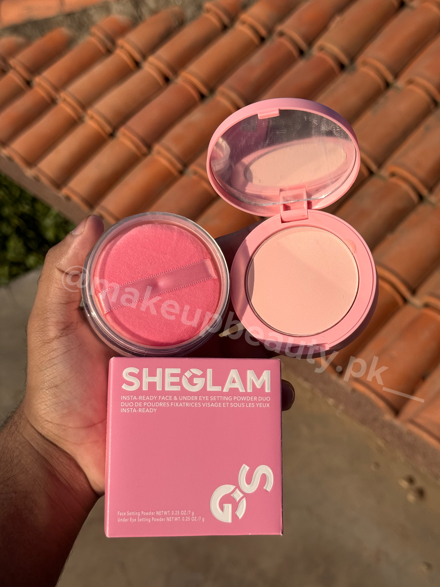 Sheglam Insta Ready Face & Under eye Powder + compact 2 in 1 Shade: Bu