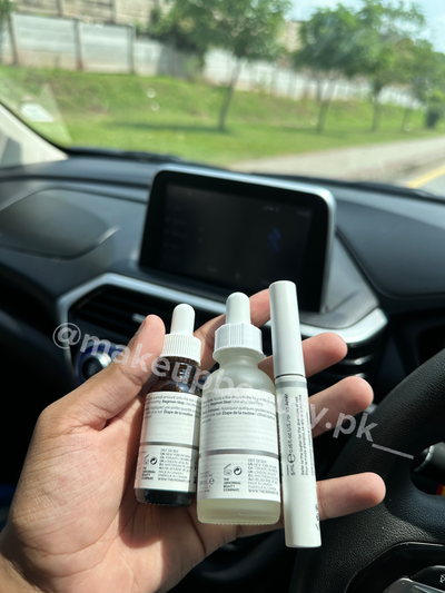The Ordinary Power of Peptides set of 3 items. Including: Multipeptide Serum + Hyaluronic acid,  Multipeptide Eye Serum, Multipeptide Brow and Lash serum with Packaging Box Included.