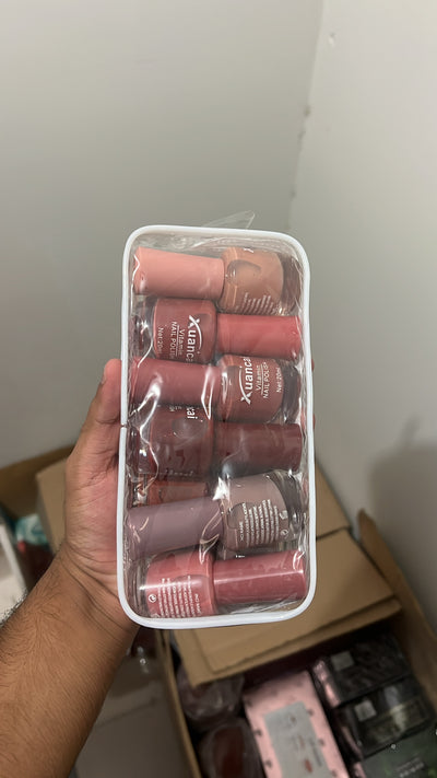 Nude nail paints set of 12 with Pouch included✨