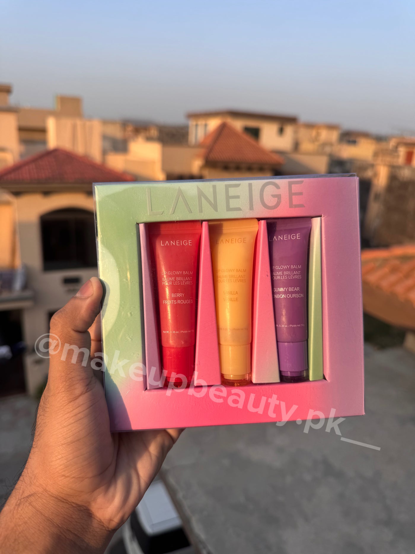 Laneige Lip Glowy Balm Trio Box .